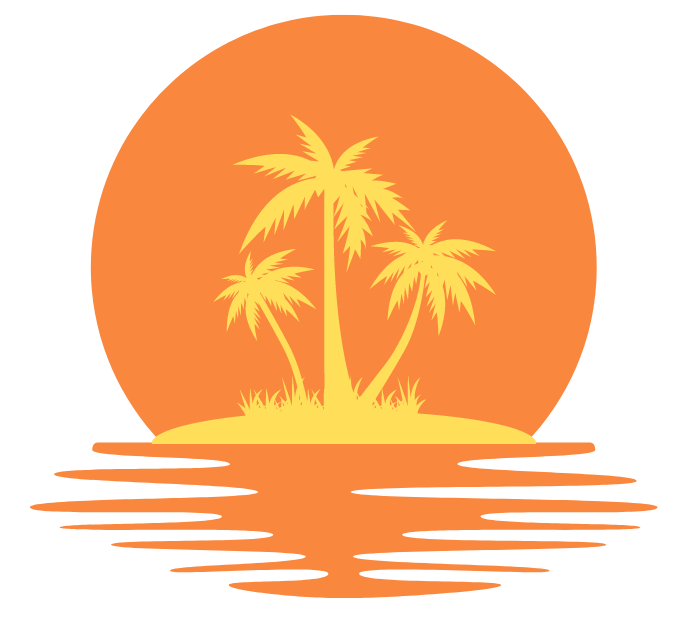 black gyal bites logo orange palm tree